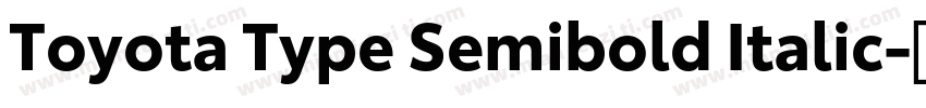 Toyota Type Semibold Italic字体转换